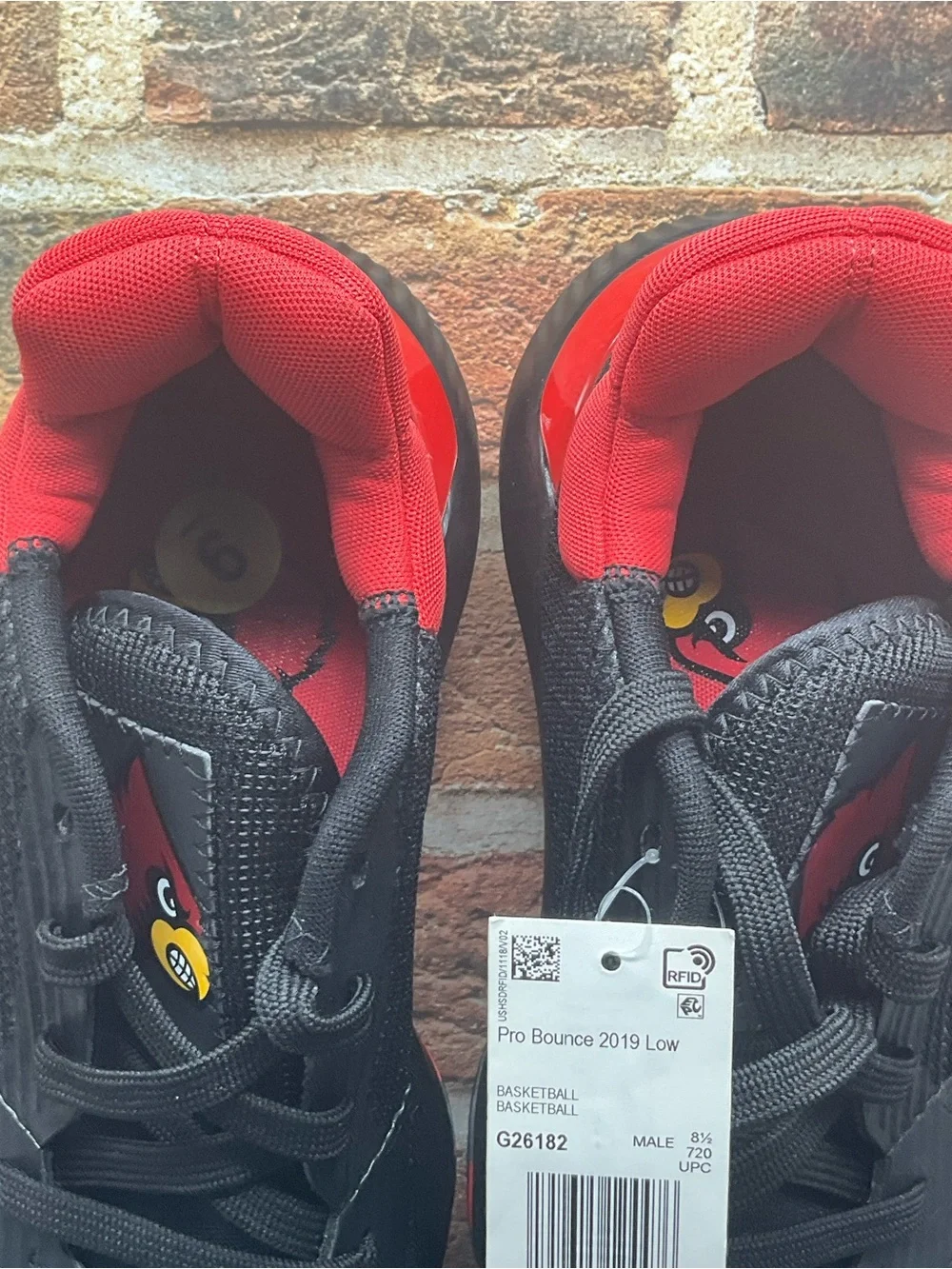 NWT adidas Pro Bounce 2019 Low Louisville Cardinals Size 9